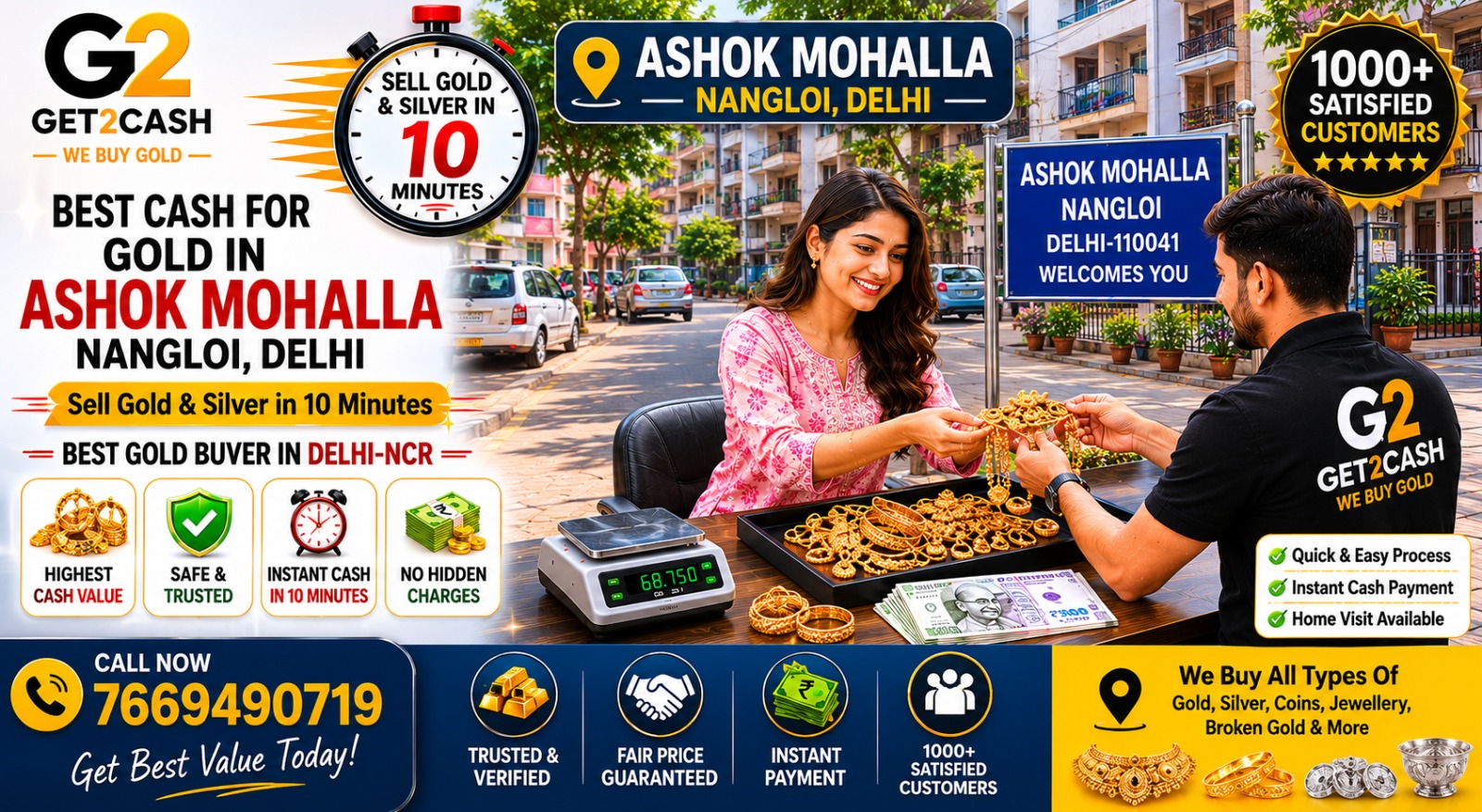 Cash for Gold in Ashok Mohalla Nangloi