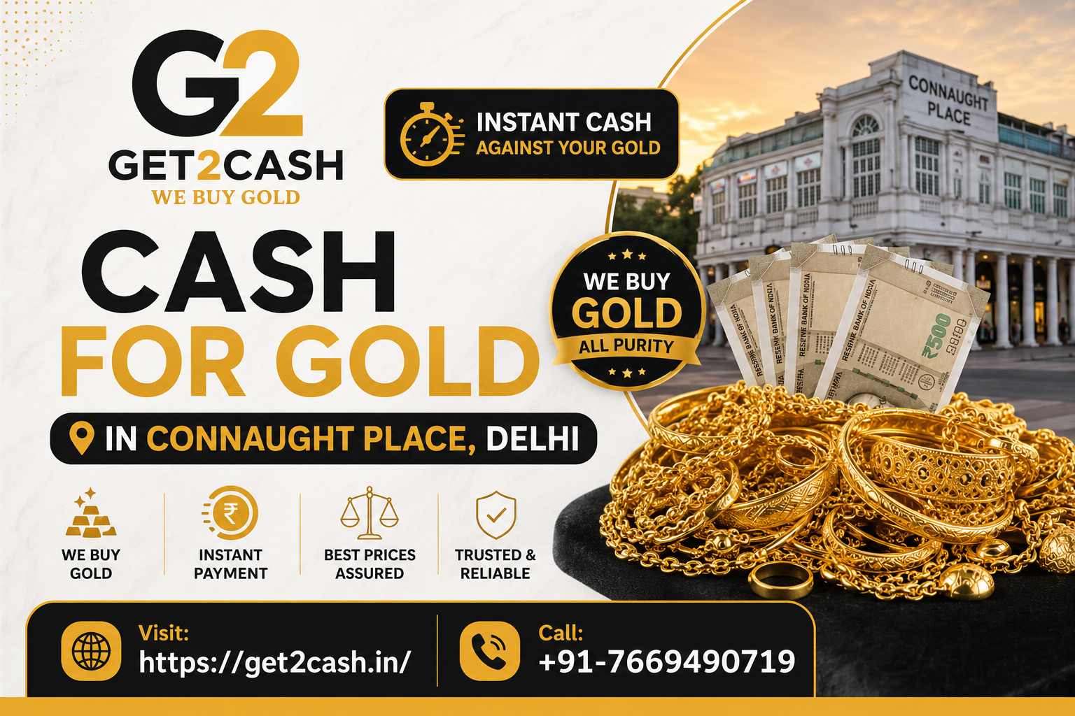 Cash for Gold in Connaught Place Delhi