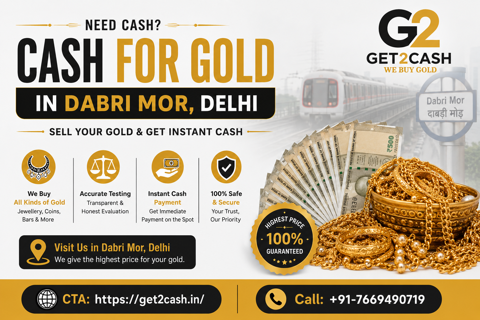 Cash for Gold in Dabri Mor Delhi