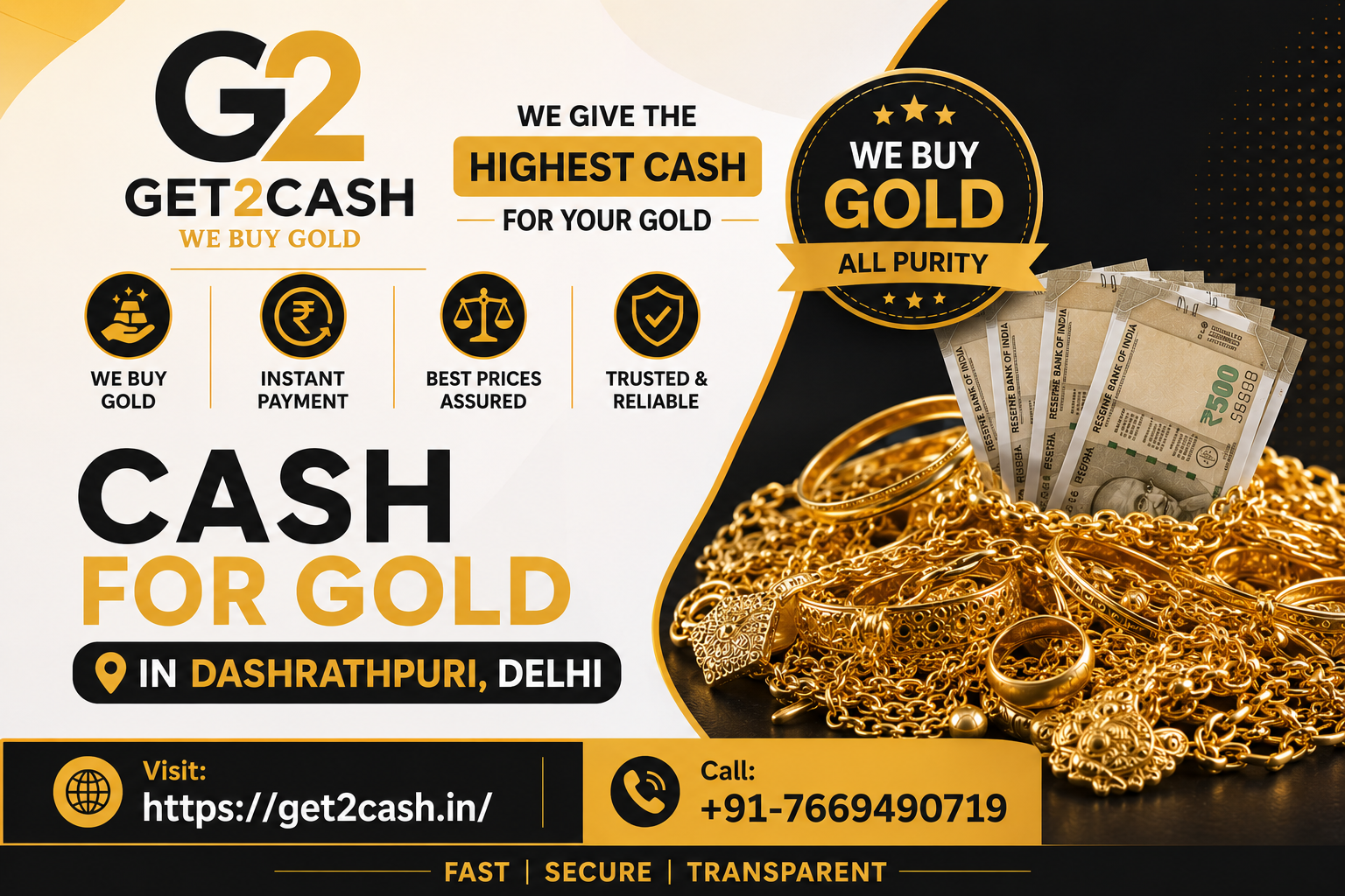 Cash for Gold in Dashrathpuri Delhi