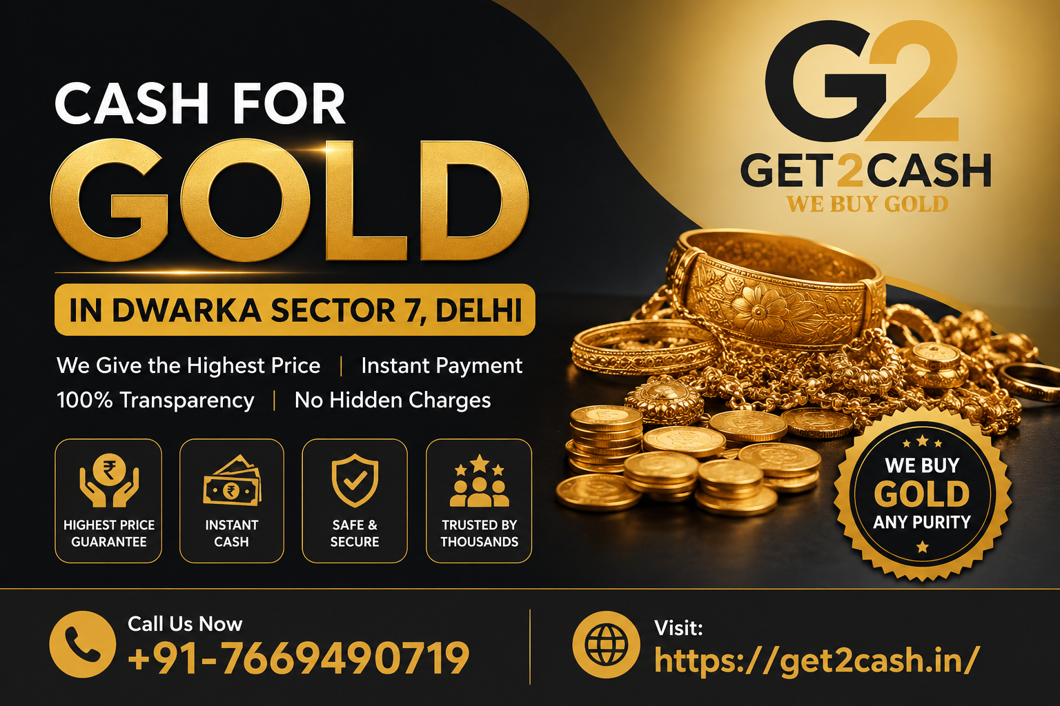 Cash for Gold in Dwarka sector 7