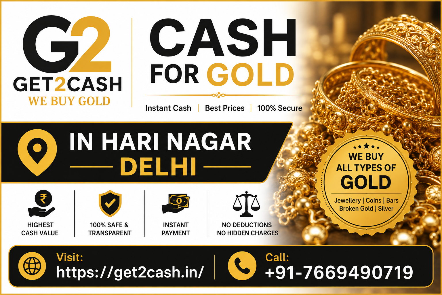Cash for Gold in Hari Nagar Delhi