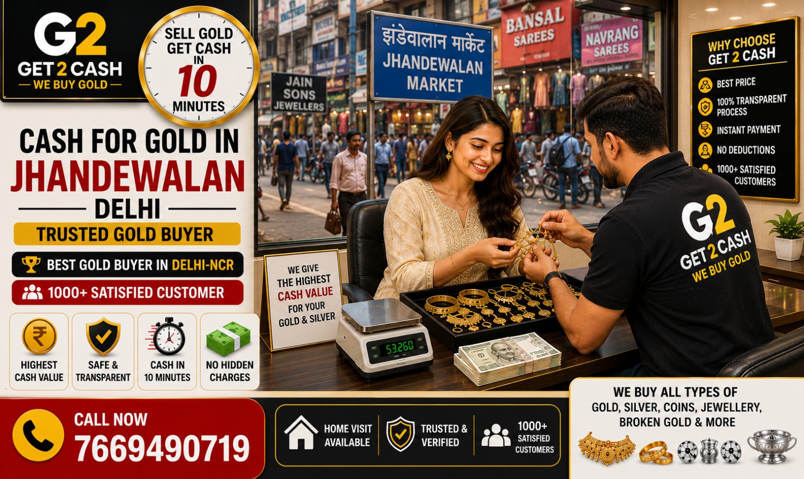 Cash for Gold in Jhandewalan