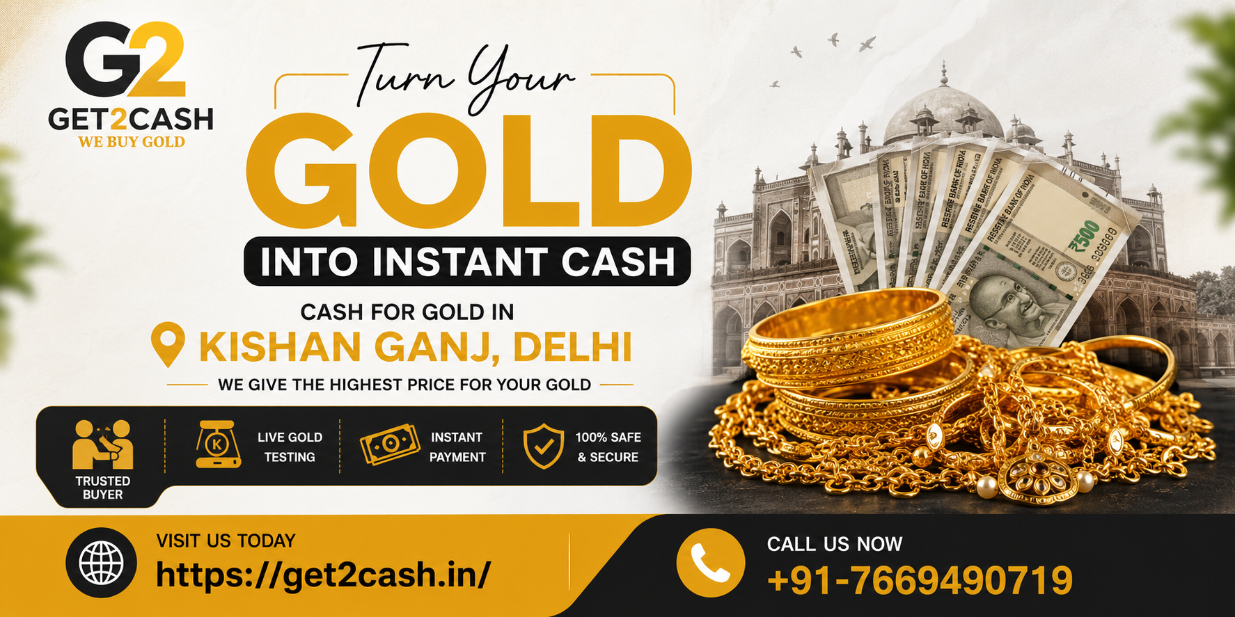 Cash for Gold in Kishan Ganj Delhi