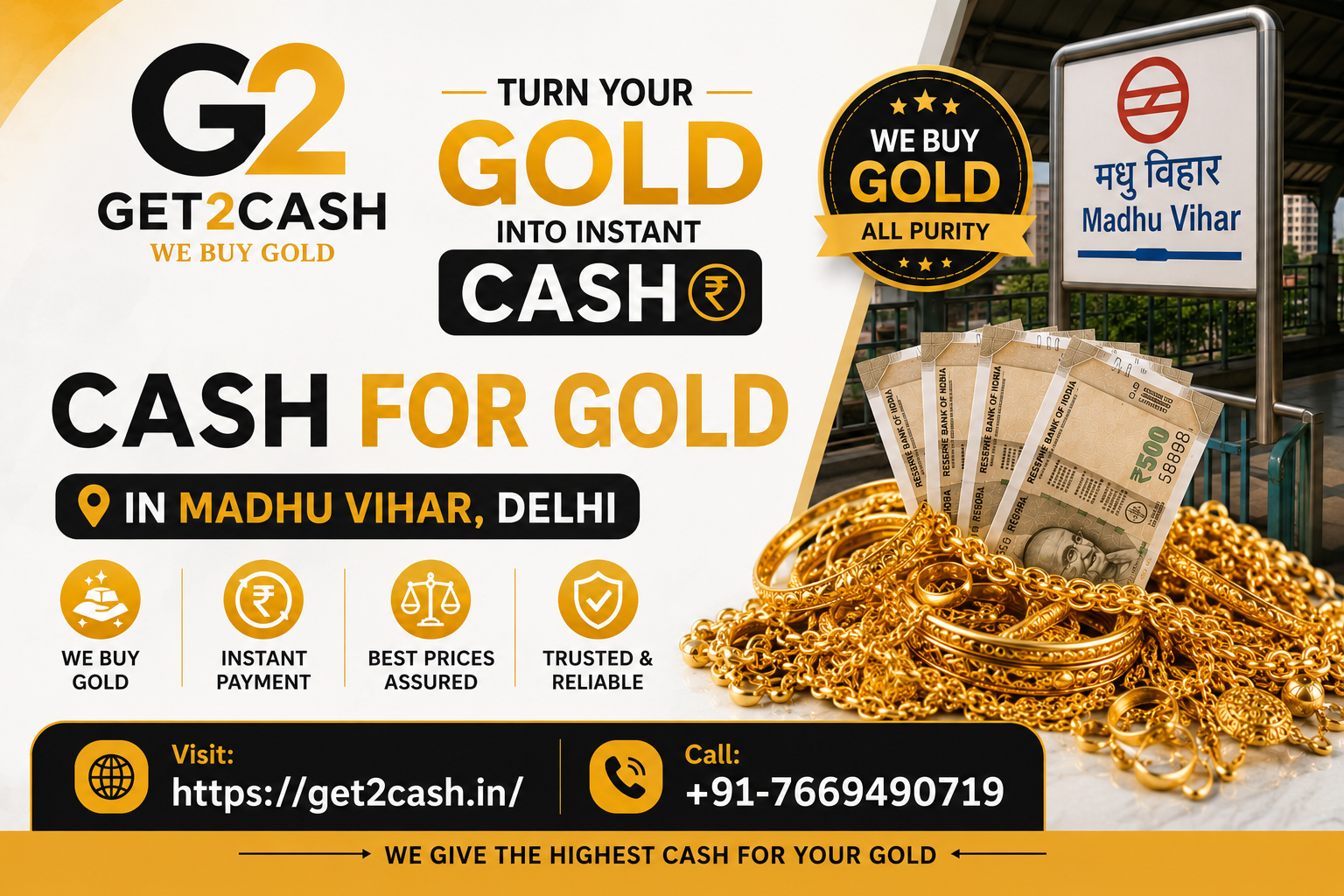 Cash for Gold in Madhu Vihar