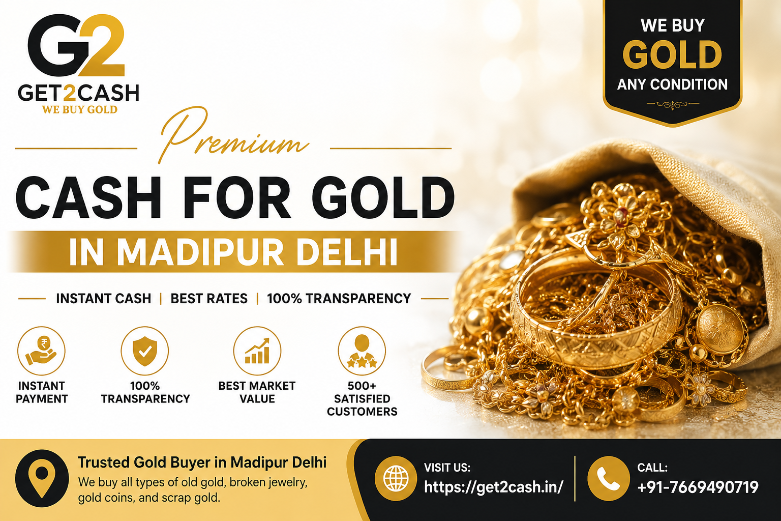 Cash for Gold in Madipur Delhi
