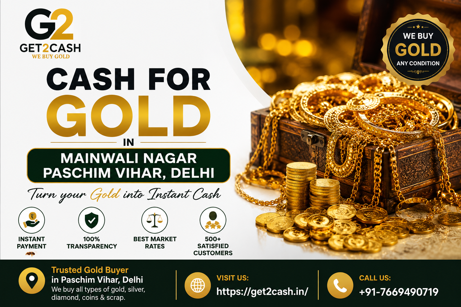 Cash for Gold in Mainwali Nagar Paschim Vihar
