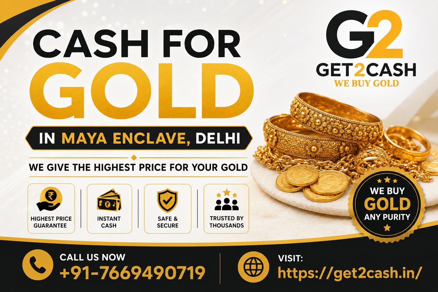 Cash for Gold in Maya Enclave Delhi