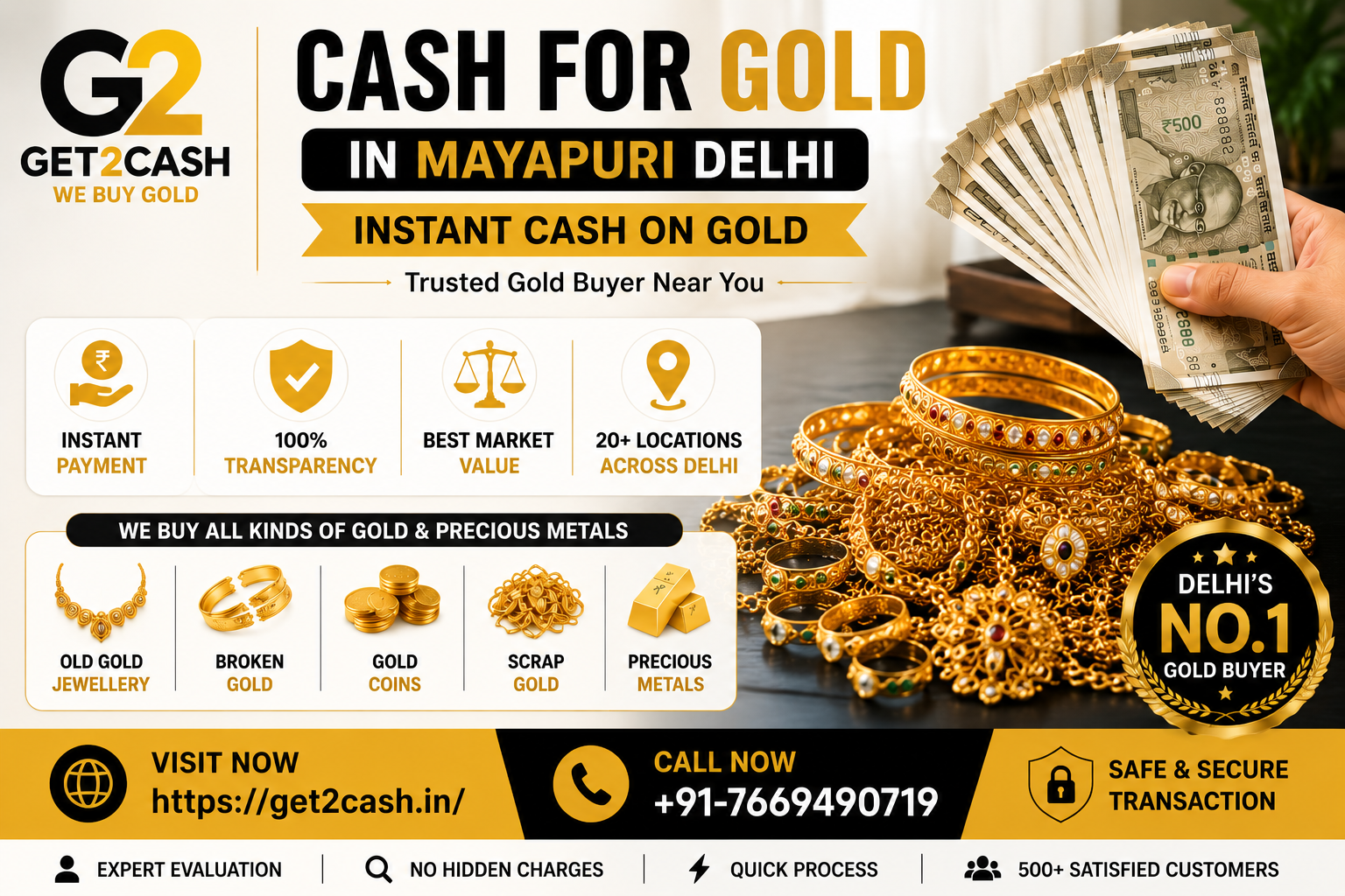 Cash for Gold in Mayapuri Delhi