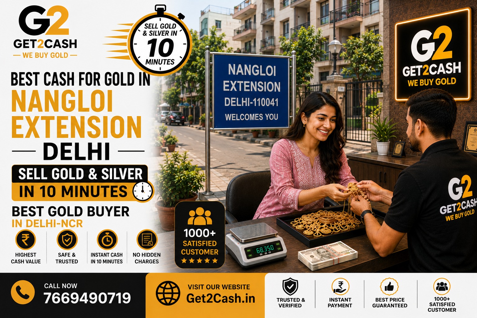 Cash for Gold in Nangloi Extension Delhi