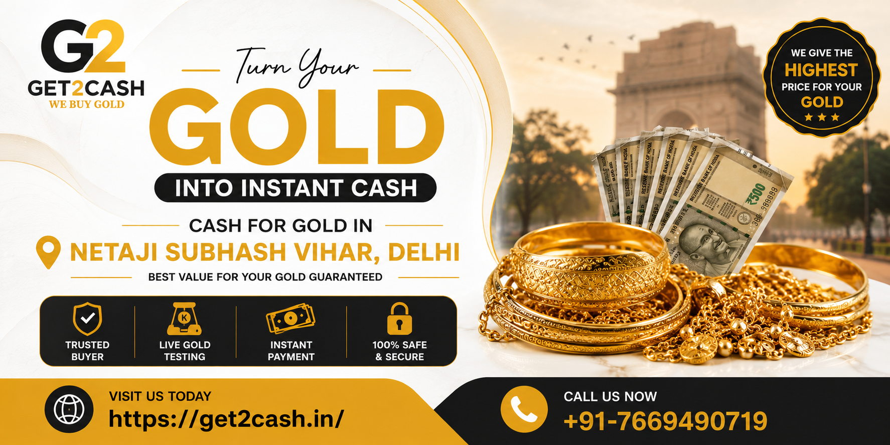 Cash for Gold in Netaji Subhash Vihar Delhi