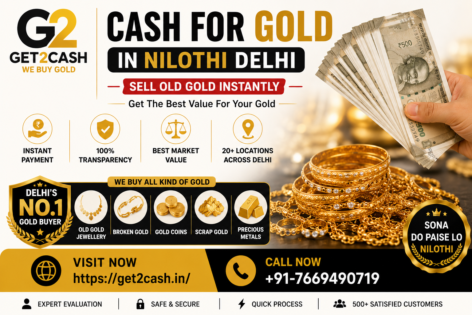 Cash for Gold in Nilothi Delhi