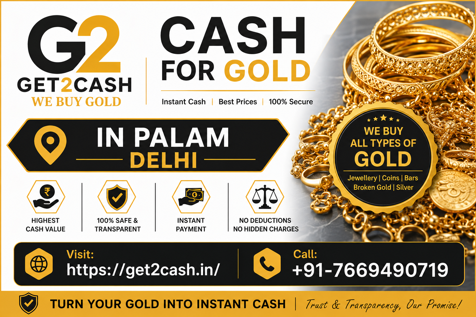 Cash for Gold in Palam Delhi