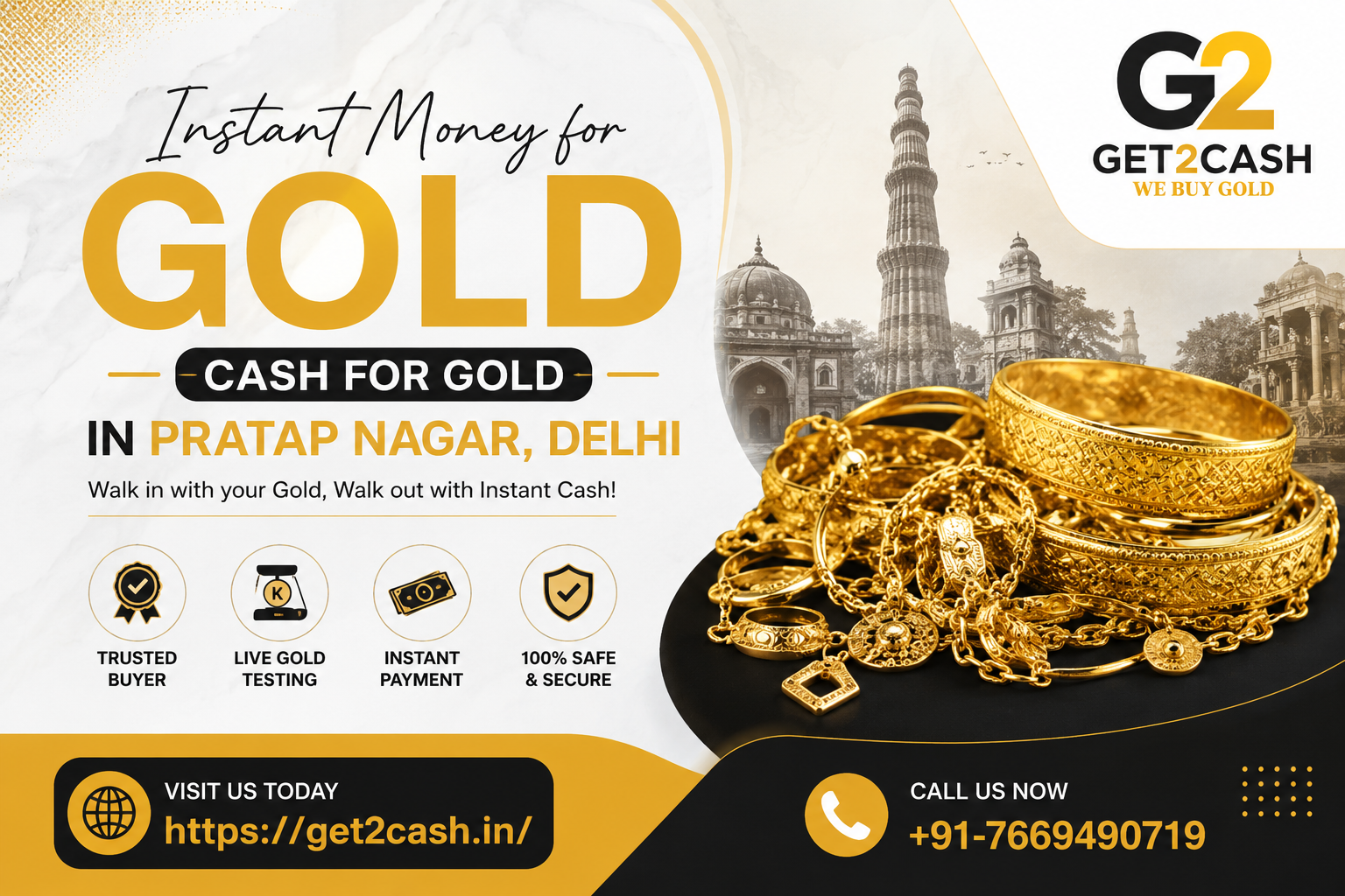 Cash for Gold in Pratap Nagar Delhi