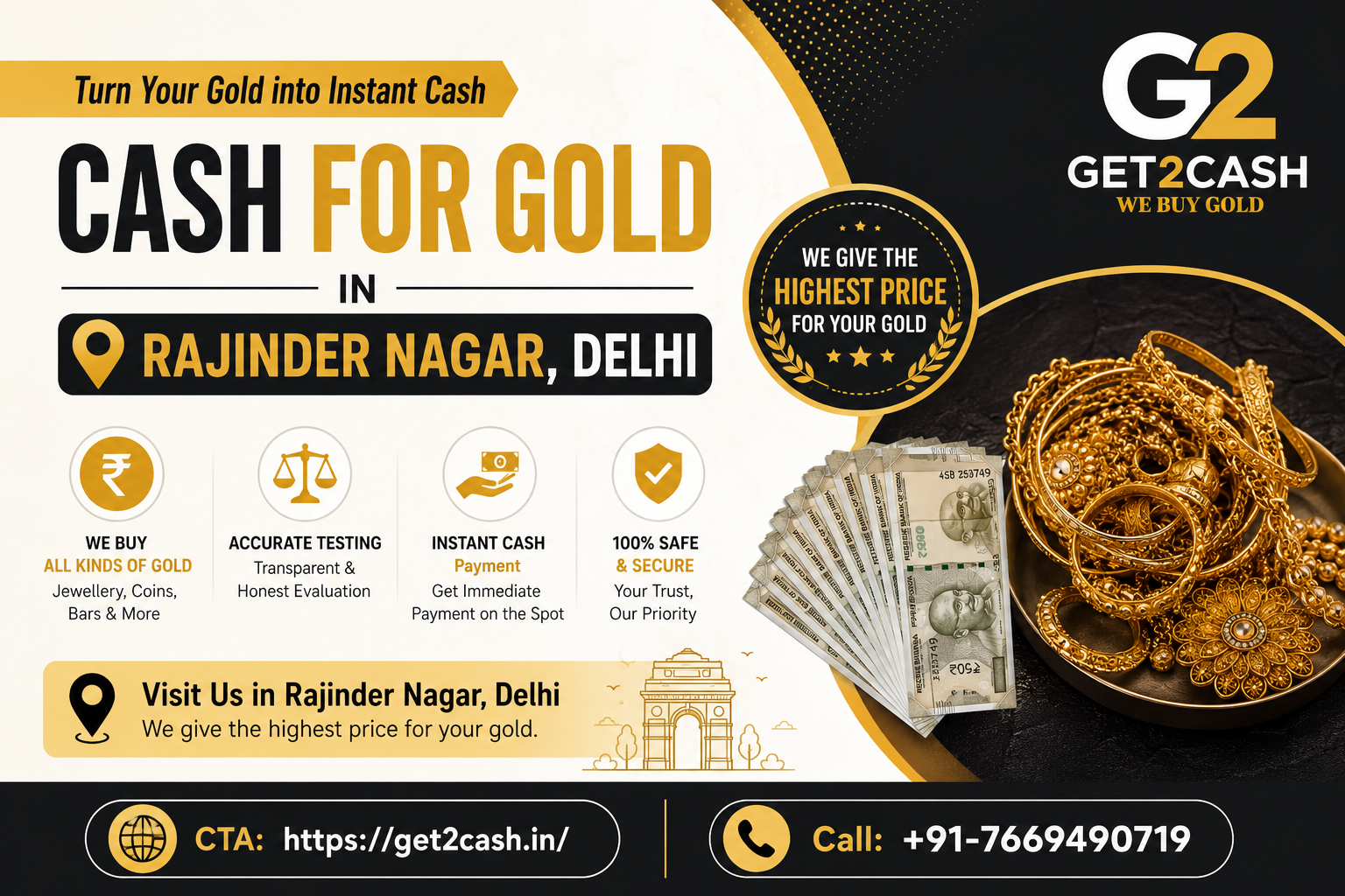 Cash for Gold in Rajinder Nagar Delhi