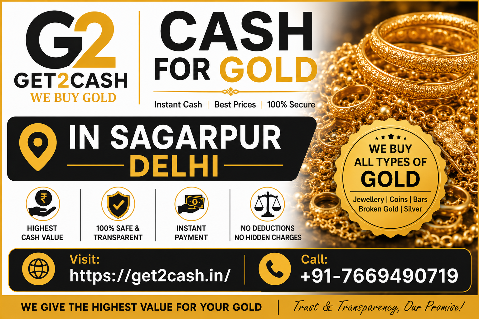 Cash for Gold in Sagarpur Delhi
