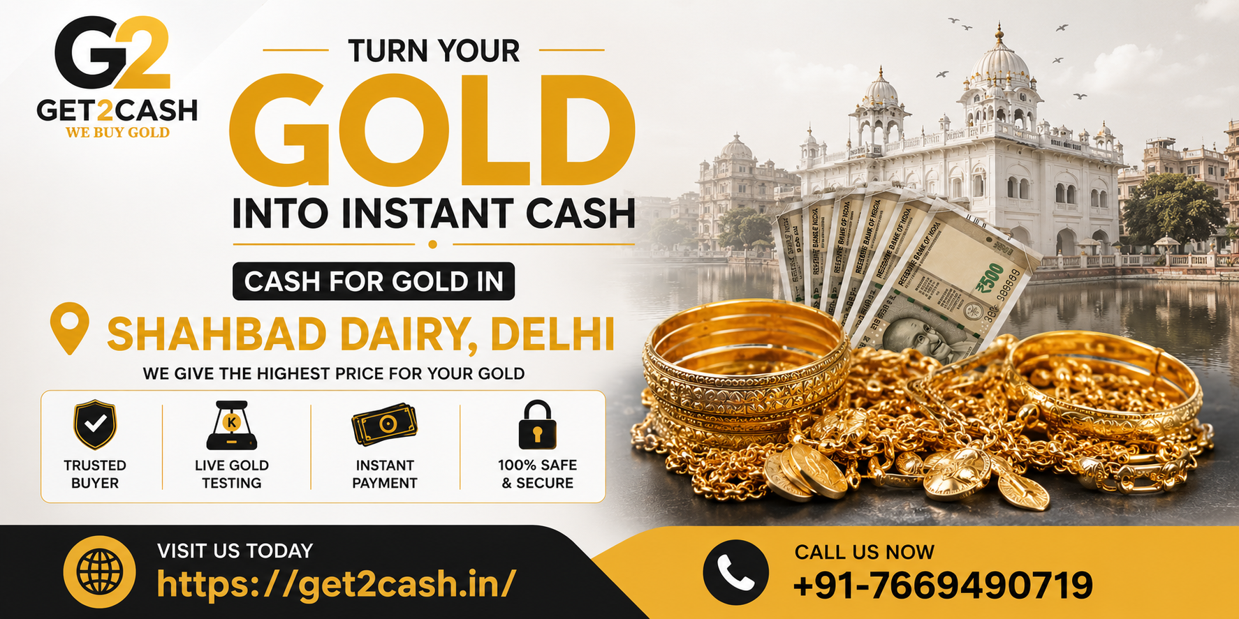 Cash for Gold in Shahbad Dairy Delhi