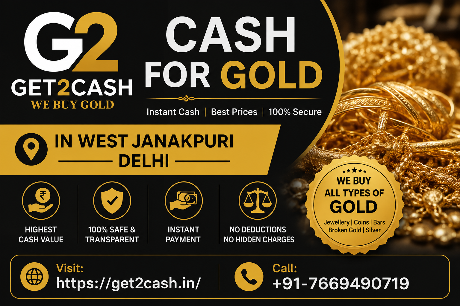 Cash for Gold in West Janakpuri Delhi