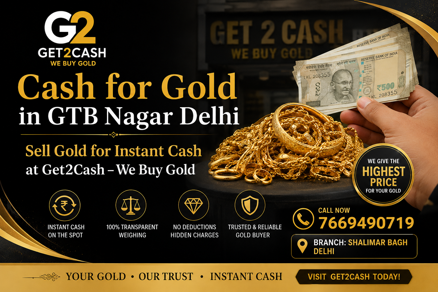 Cash for gold in GTB Nagar