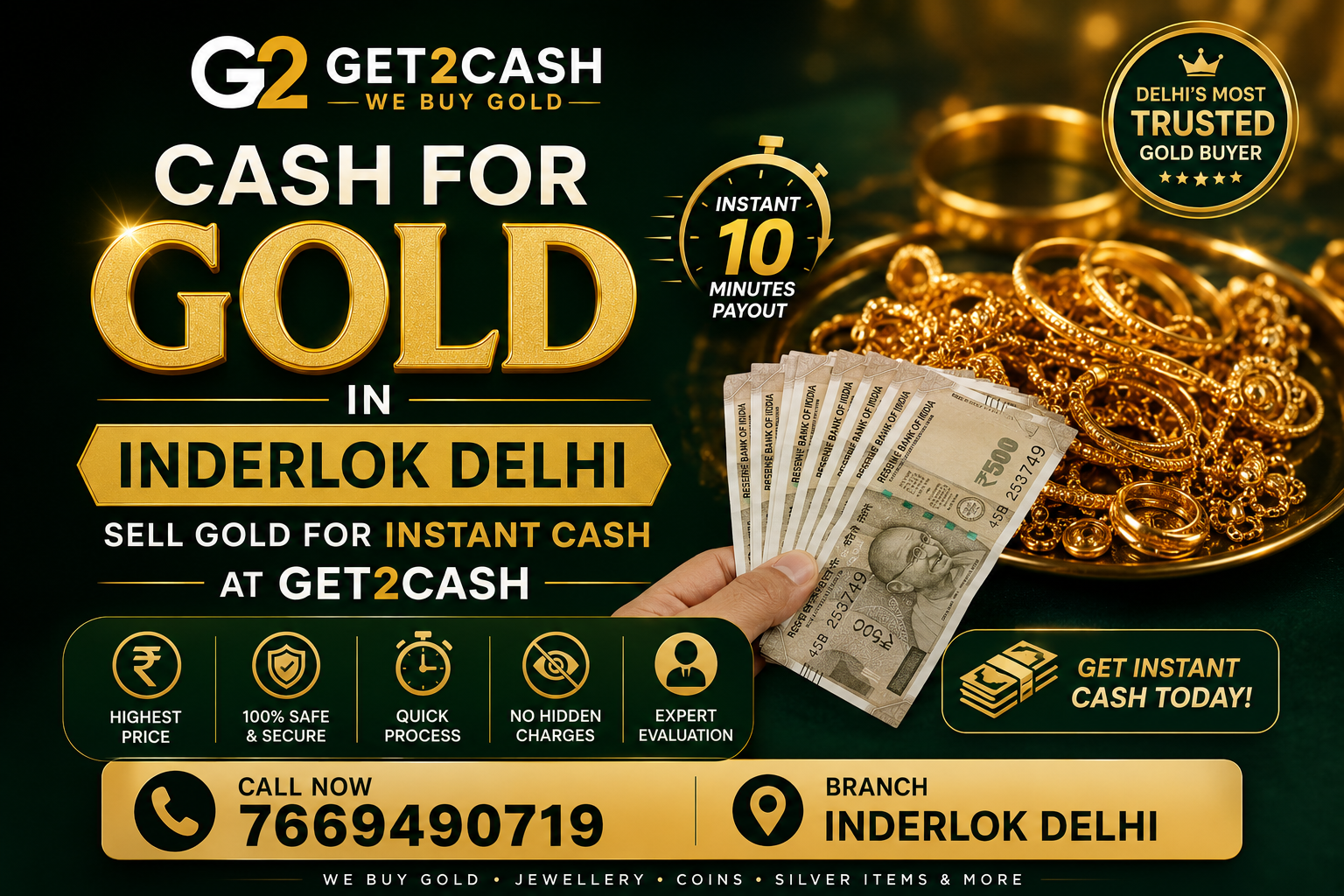 Cash for gold in Inderlok delhi