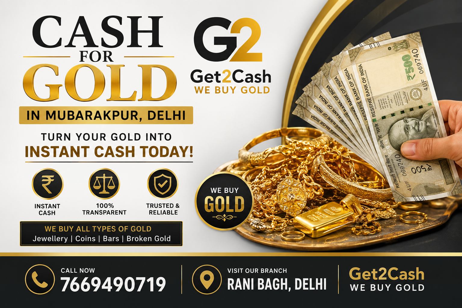 Cash for gold in Mubarakpur