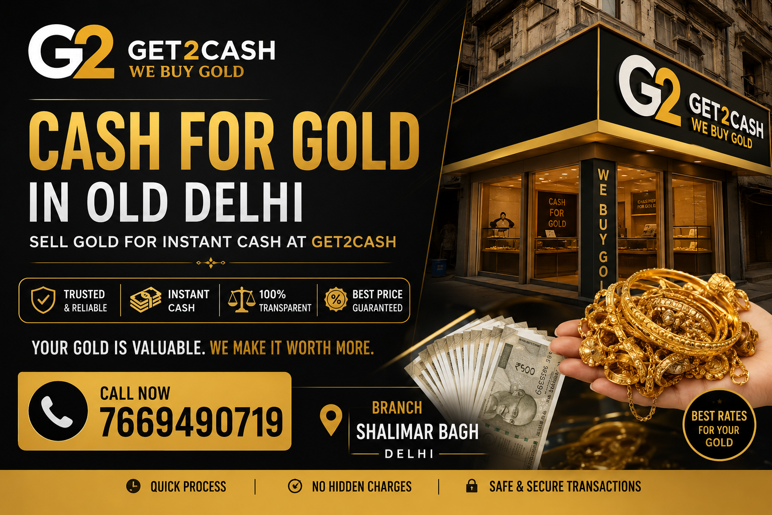 Cash for gold in Old Delhi