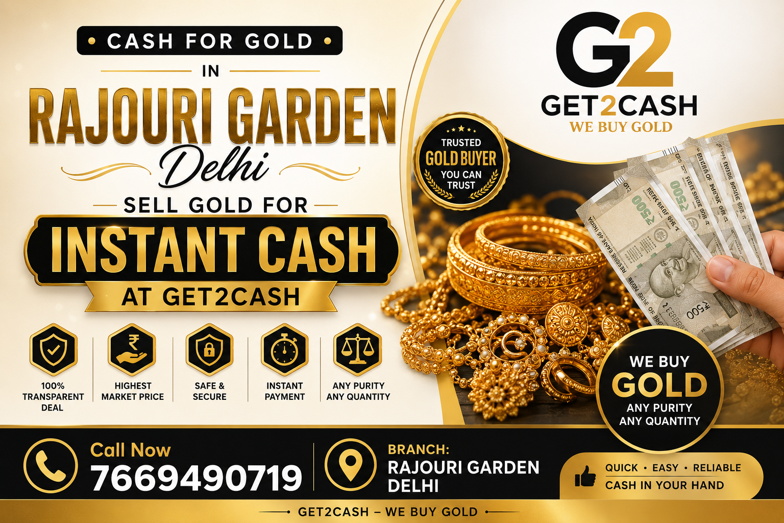 Cash for gold in Rajouri Garden