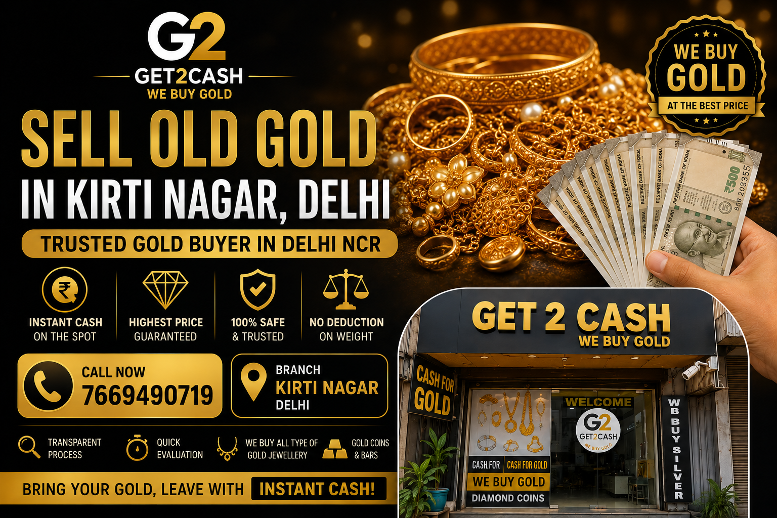 Sell gold in Kirti Nagar