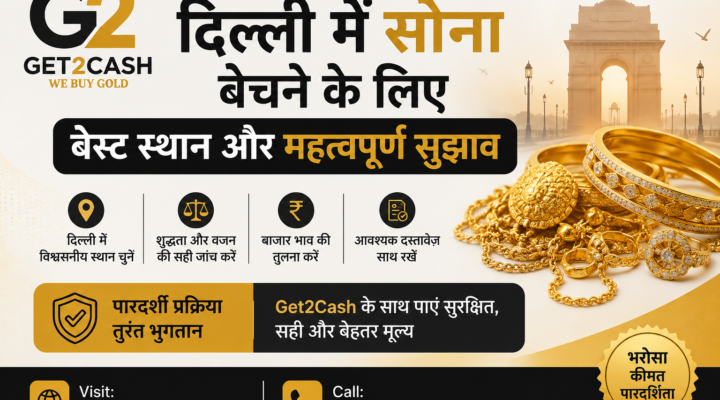 create an image for दिल्ली में सोना बेचने के लिए बेस्ट स्थान और महत्वपूर्ण सुझाव
