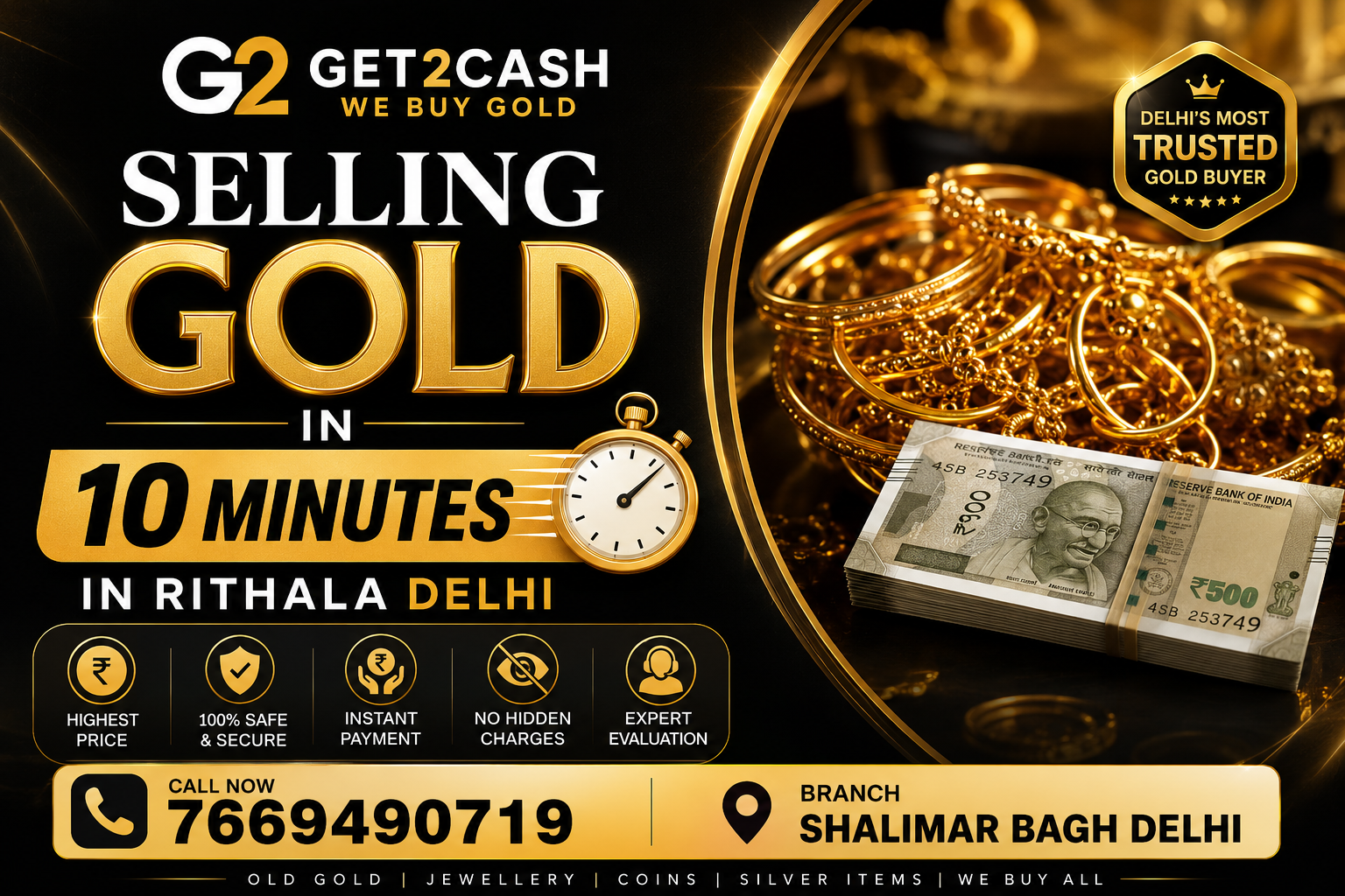sell gold in rithala delhi