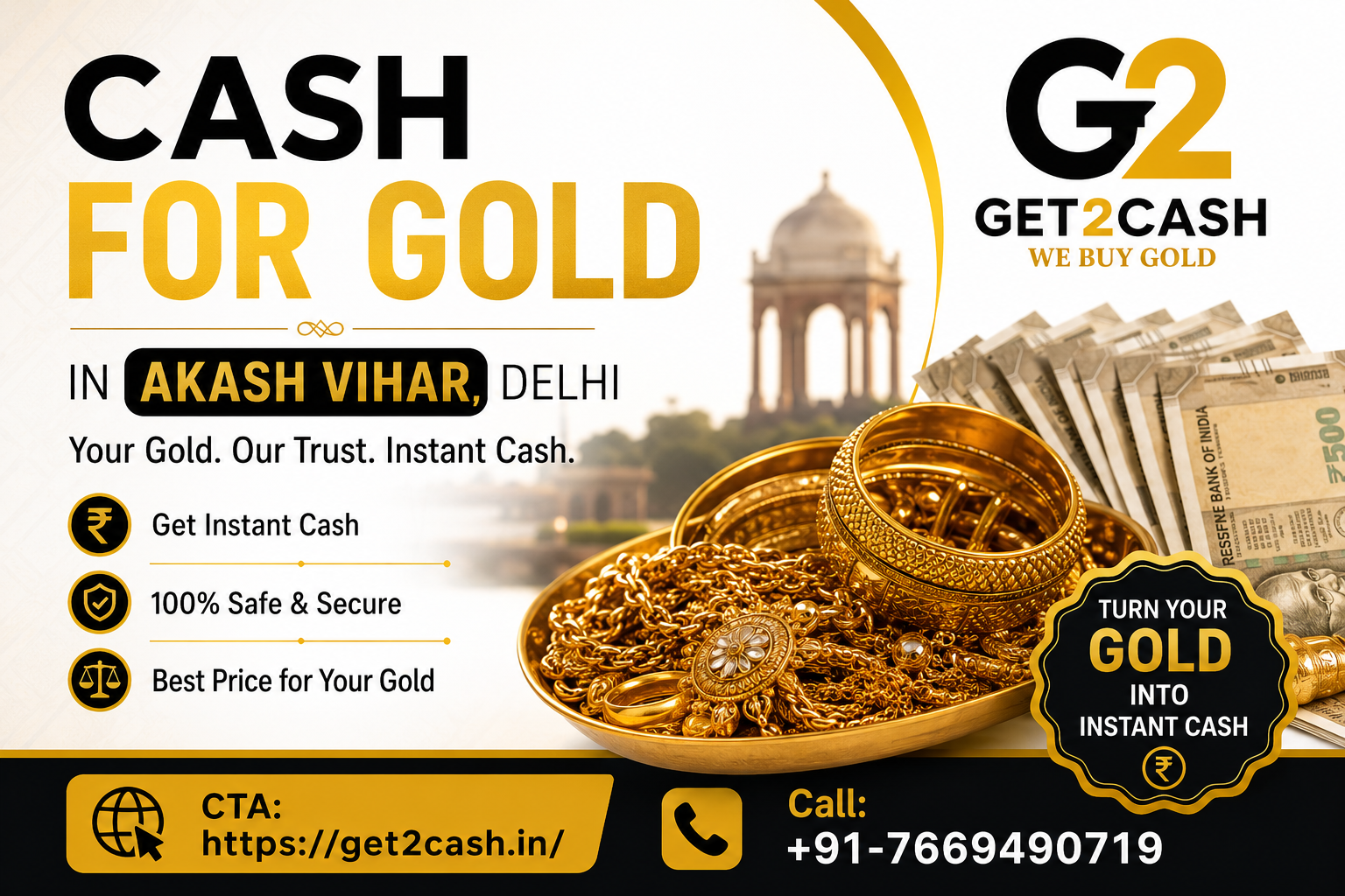 Cash for Gold in Akash Vihar Delhi