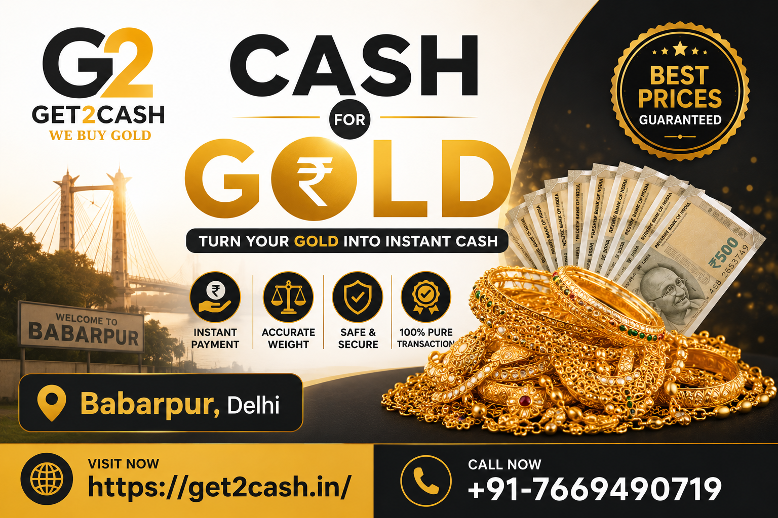 Cash for Gold in Babarpur Delhi