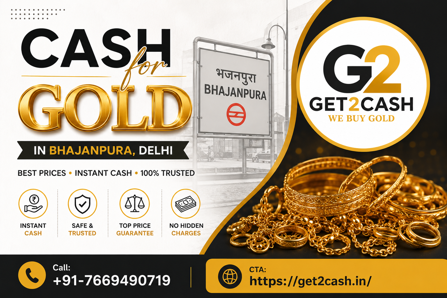 Cash for Gold in Bhajanpura Delhi