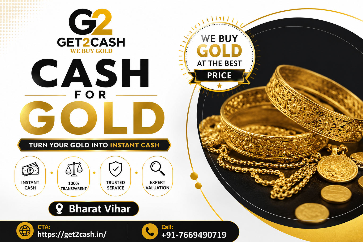 Cash for Gold in Bharat Vihar Delhi