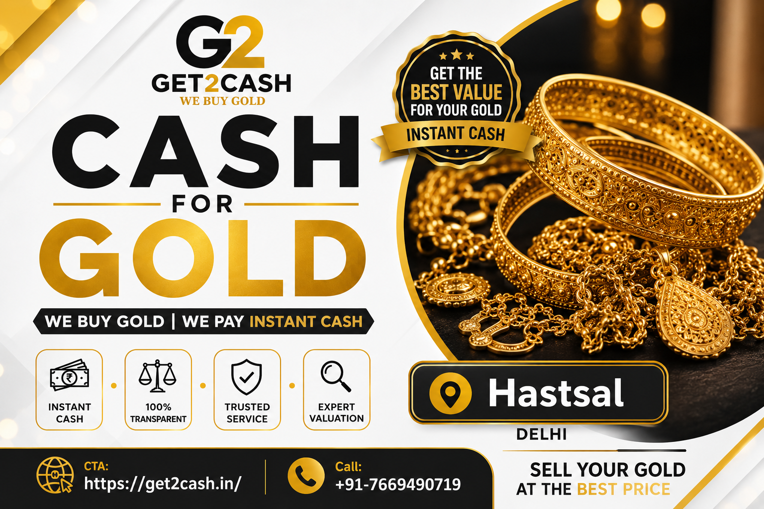 Cash for Gold in Hastsal delhi