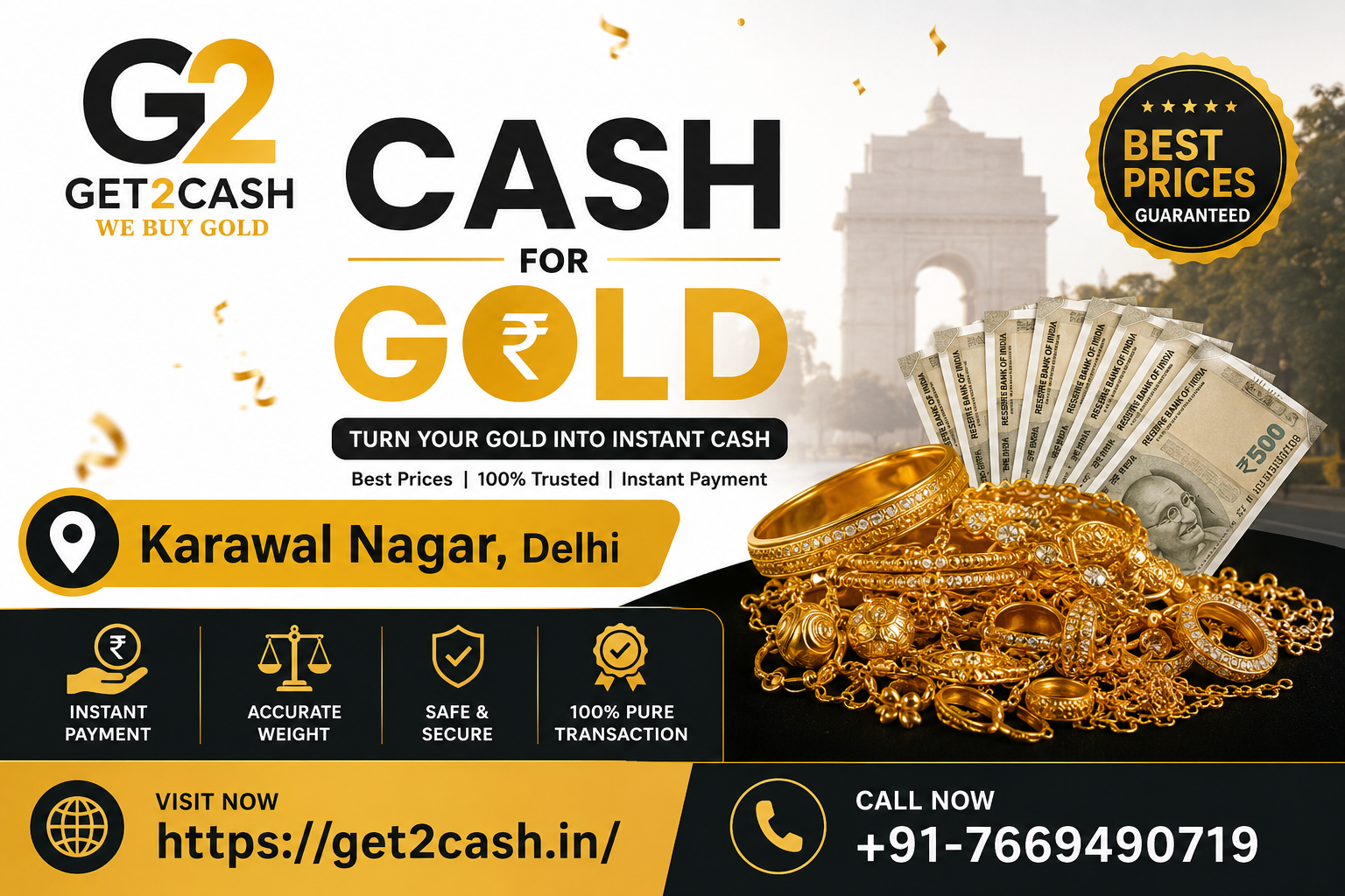 Cash for Gold in Karawal Nagar Delhi