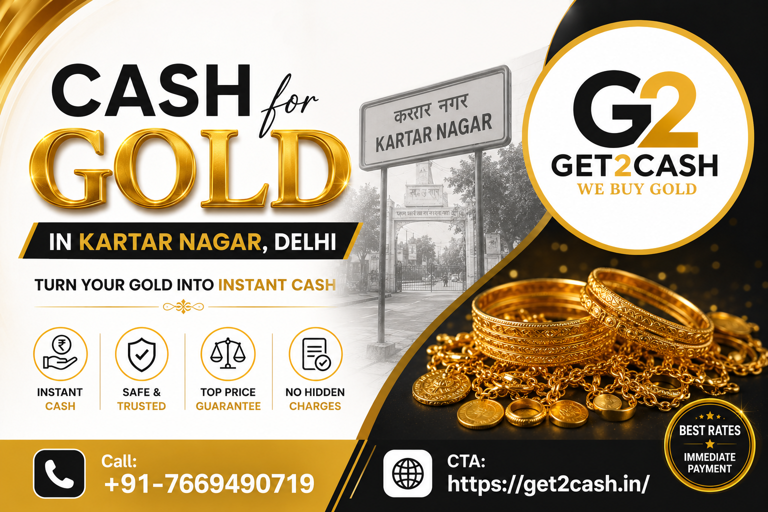 Cash for Gold in Kartar Nagar Delhi