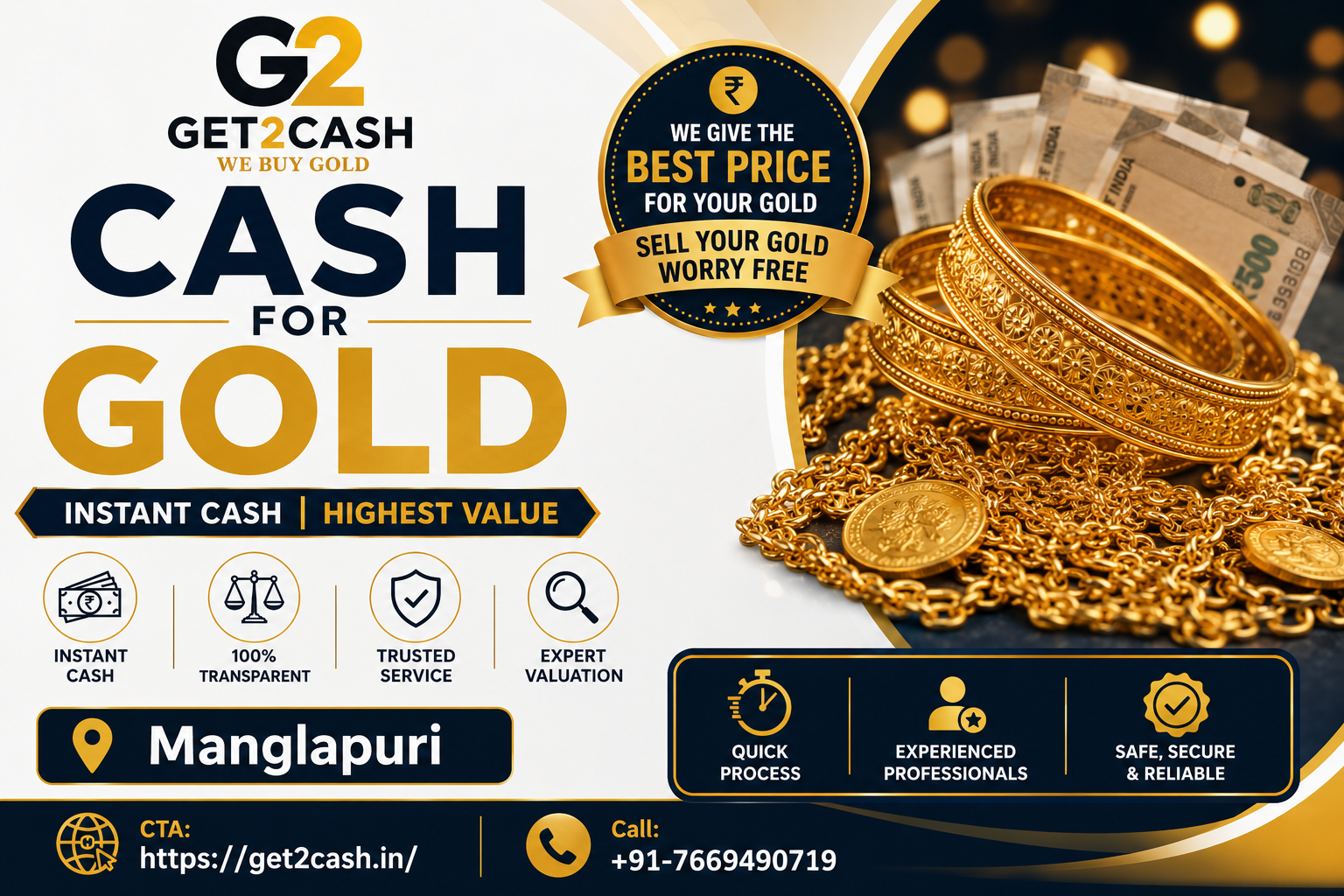 Cash for Gold in Manglapuri Delhi
