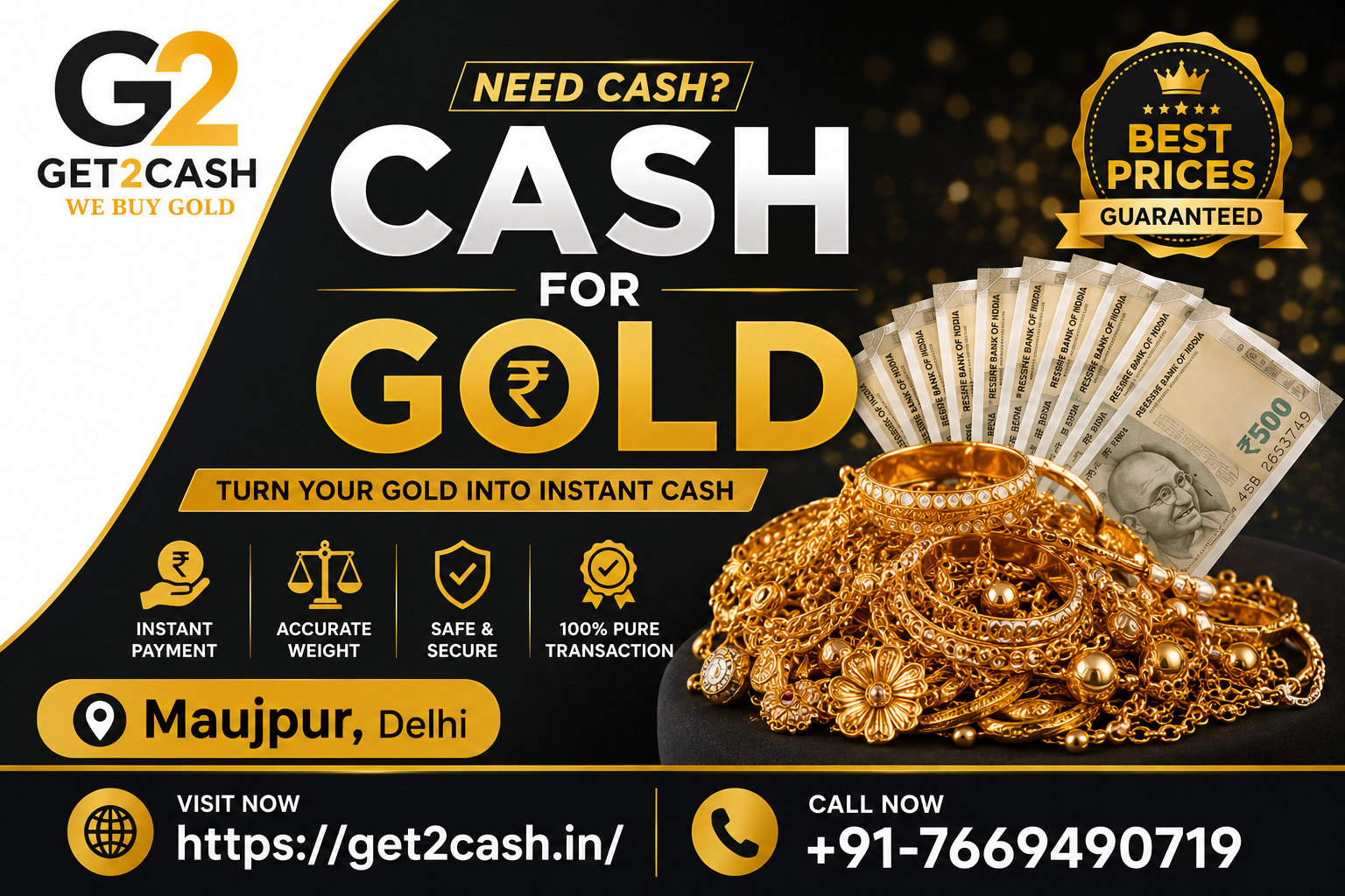 Cash for Gold in Maujpur Delhi
