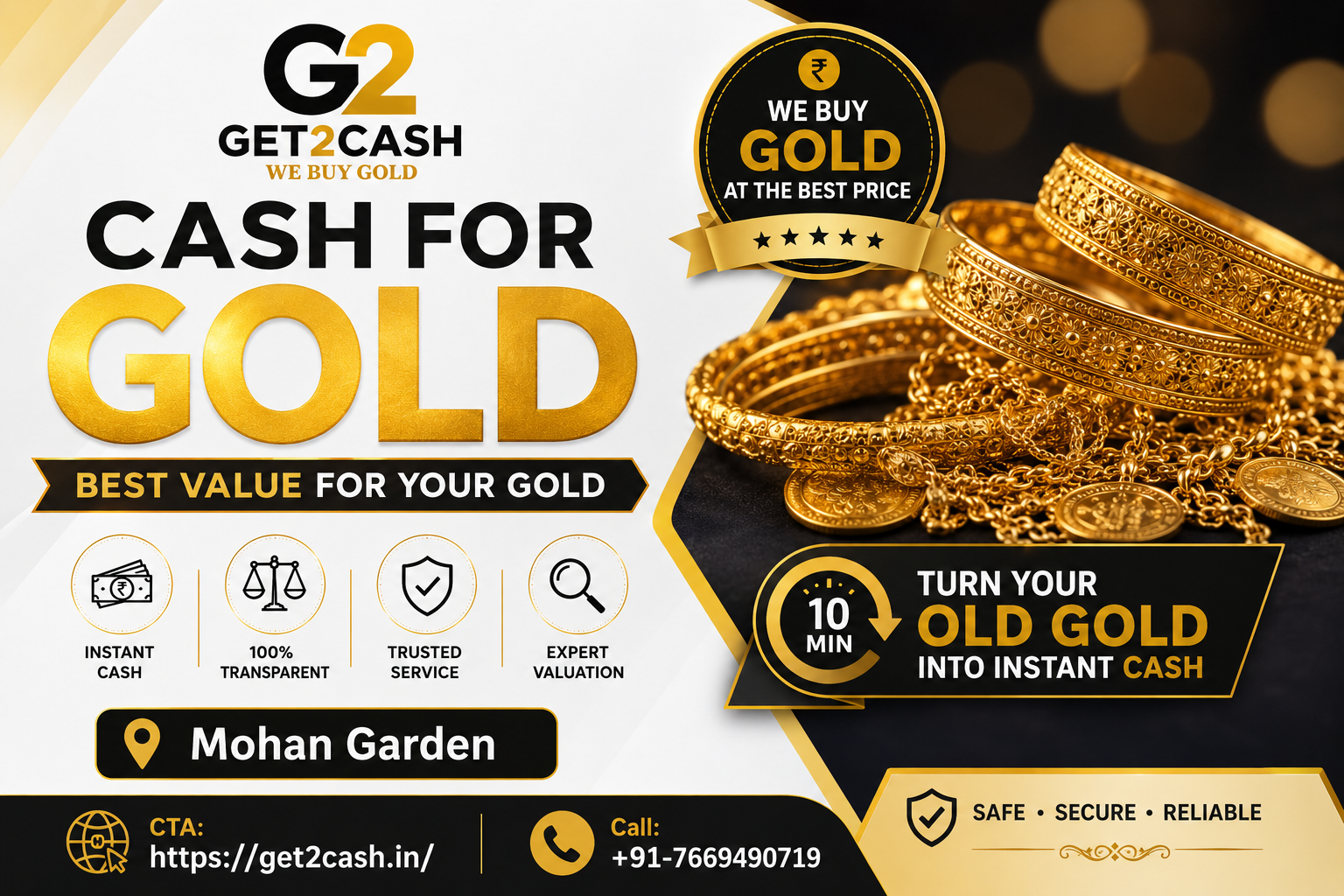 Cash for Gold in Mohan Garden delhi