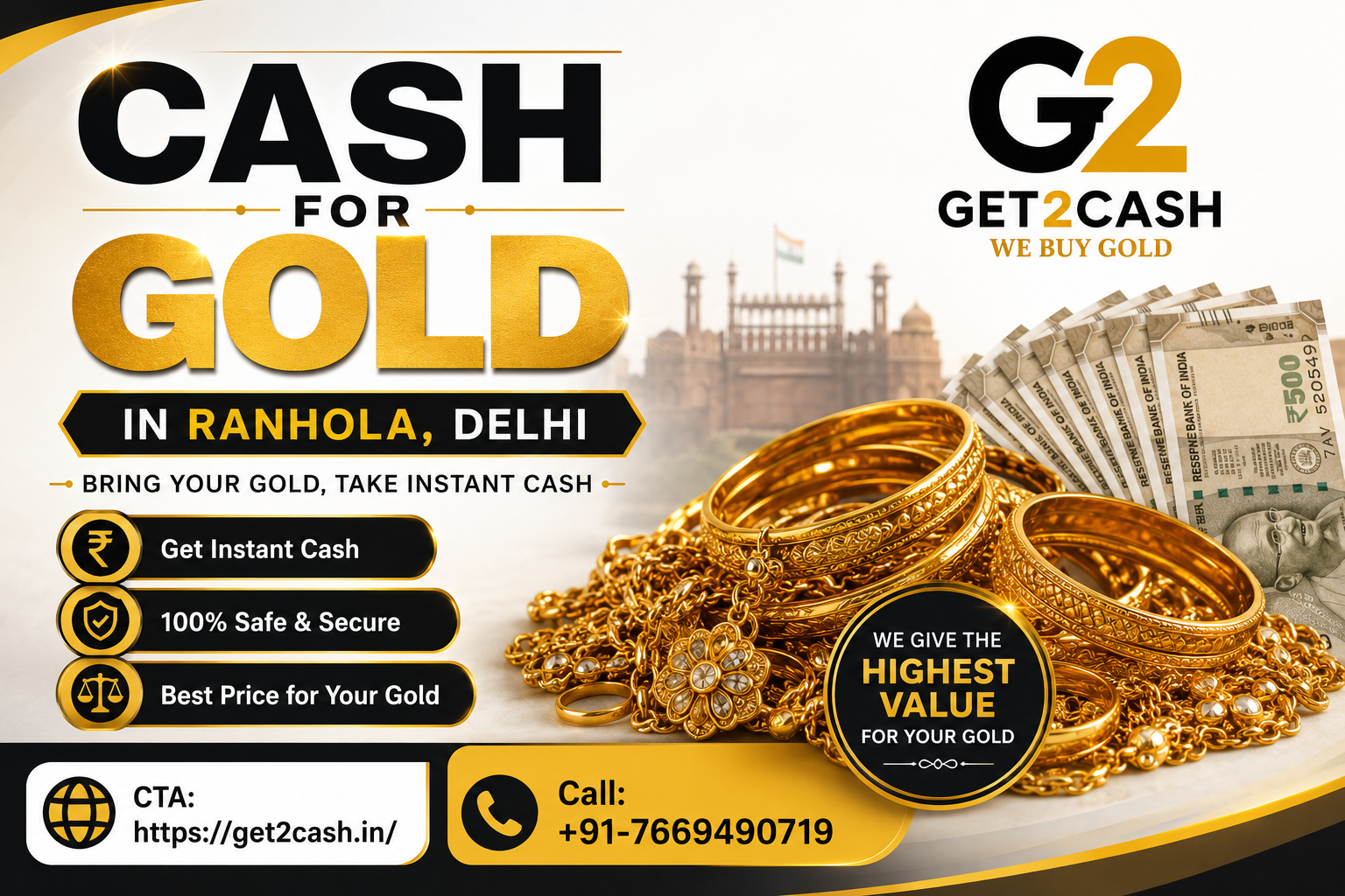 Cash for Gold in Ranhola Delhi