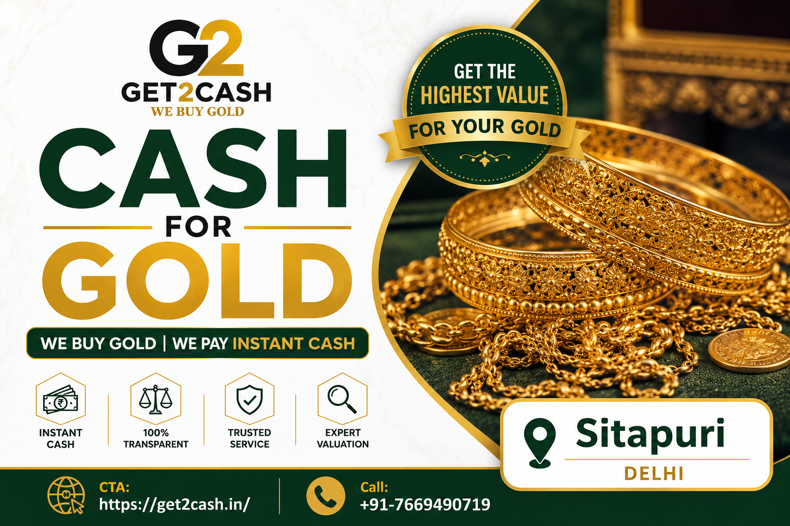 Cash for Gold in Sitapuri Delhi