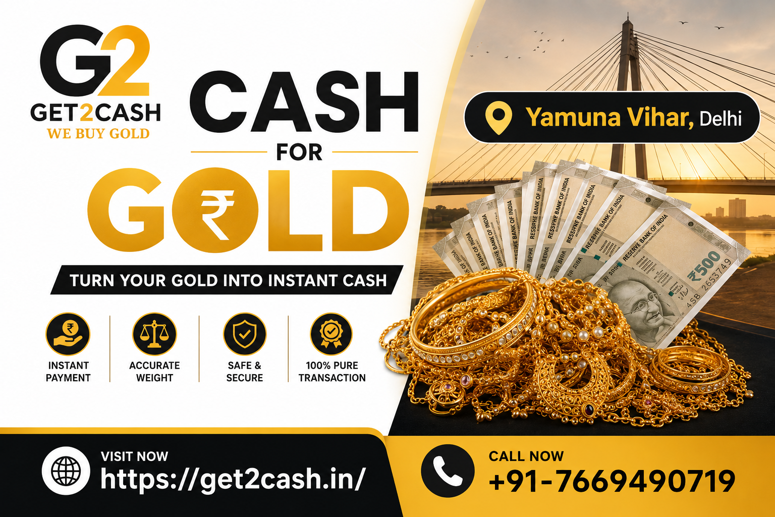 Cash for Gold in Yamuna Vihar Delhi
