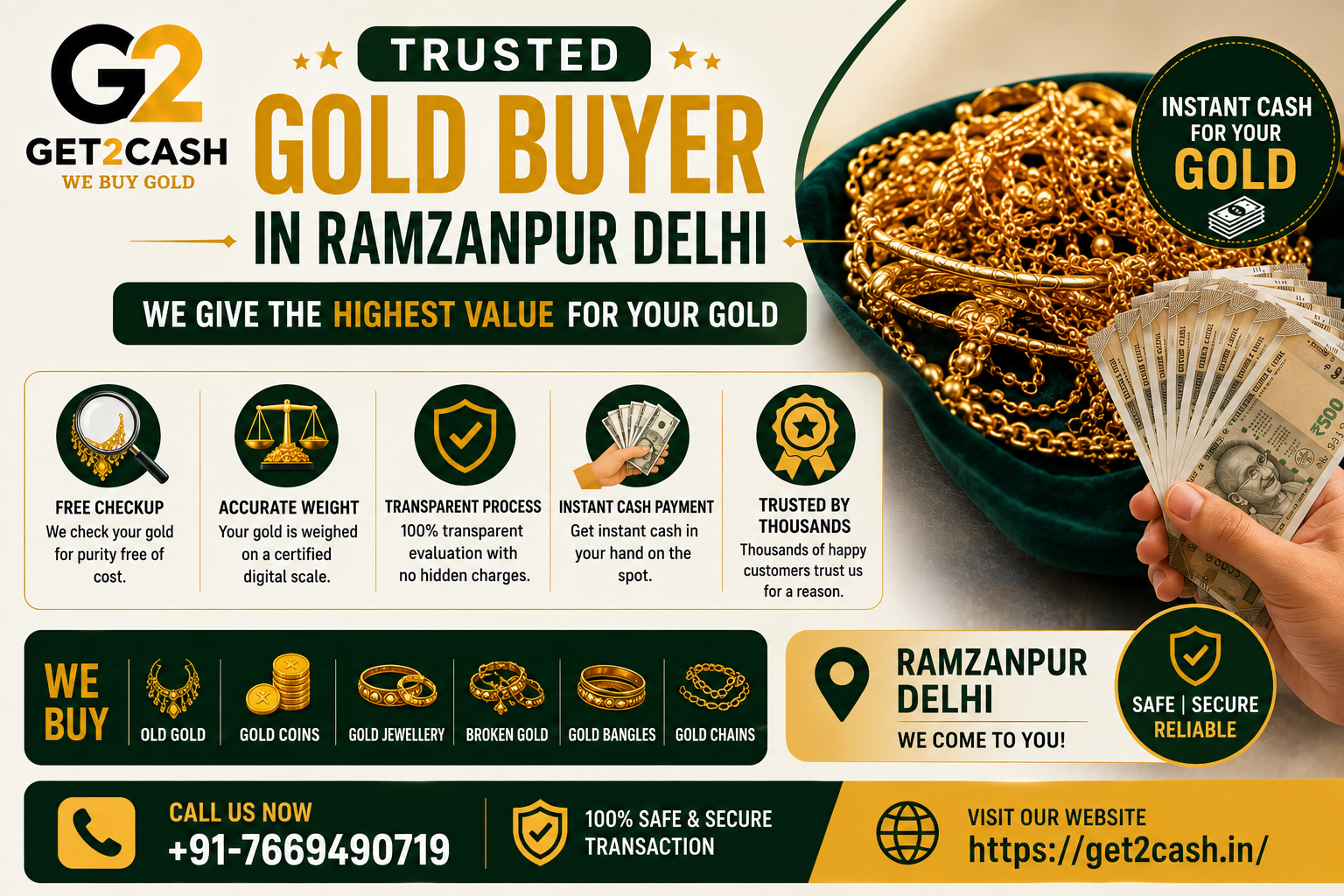Gold buyer in Ramzanpur Delhi