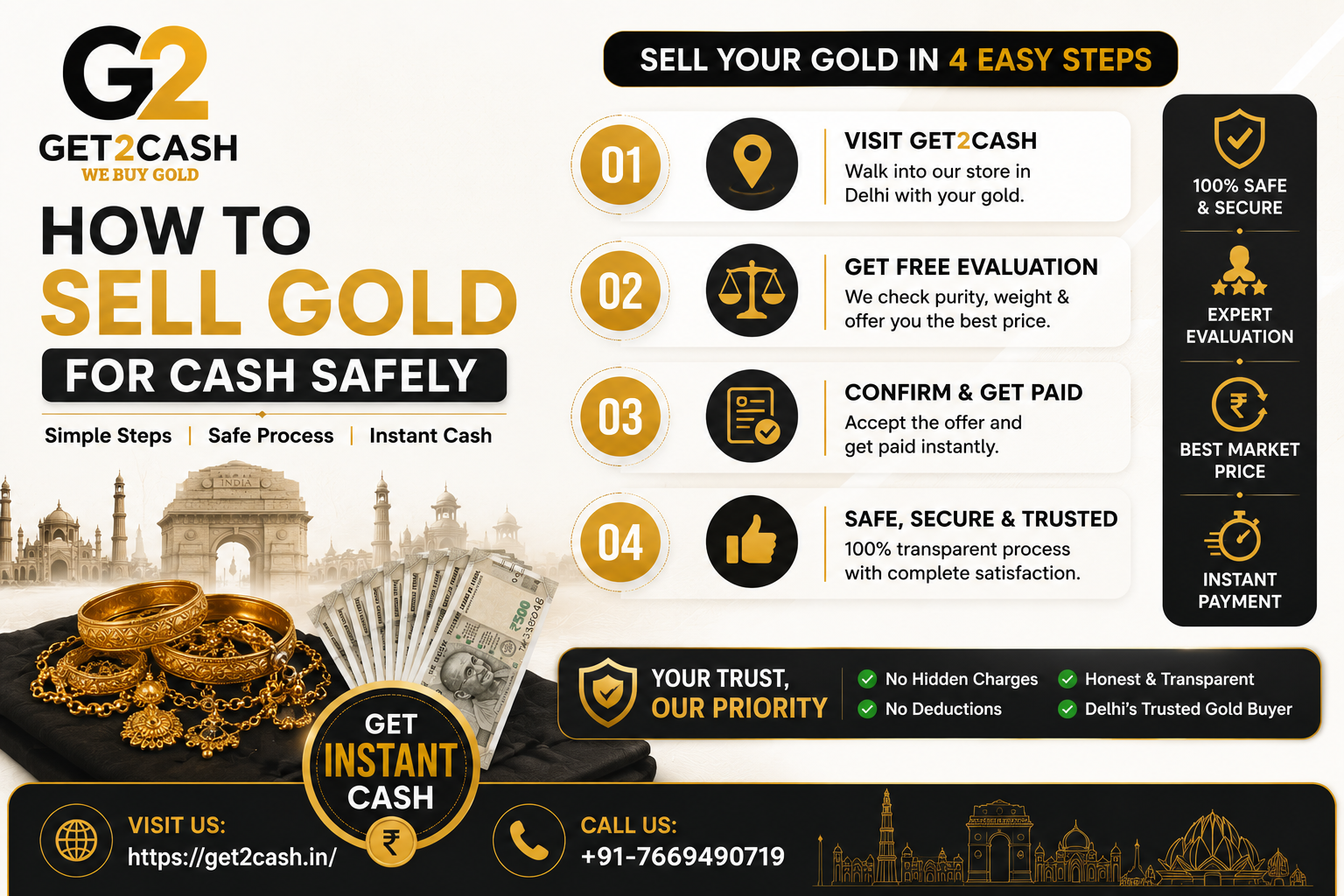 How to Sell Gold for Cash Safely
