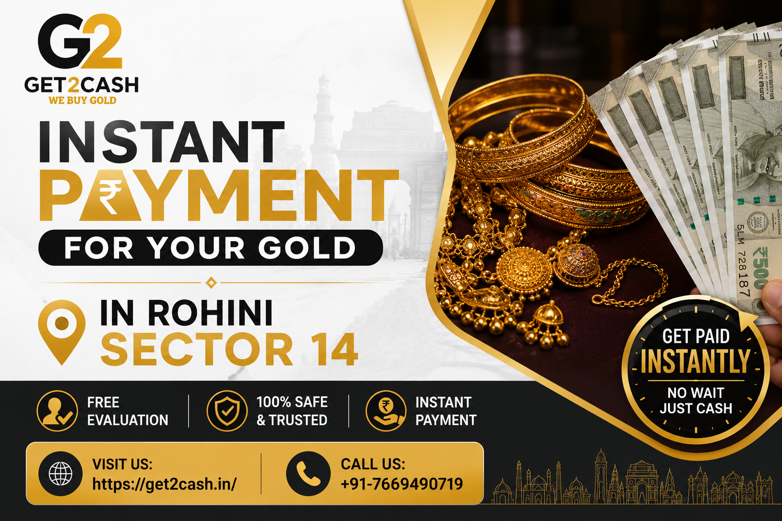 Instant Payment for Your Gold in Rohini Sector 14