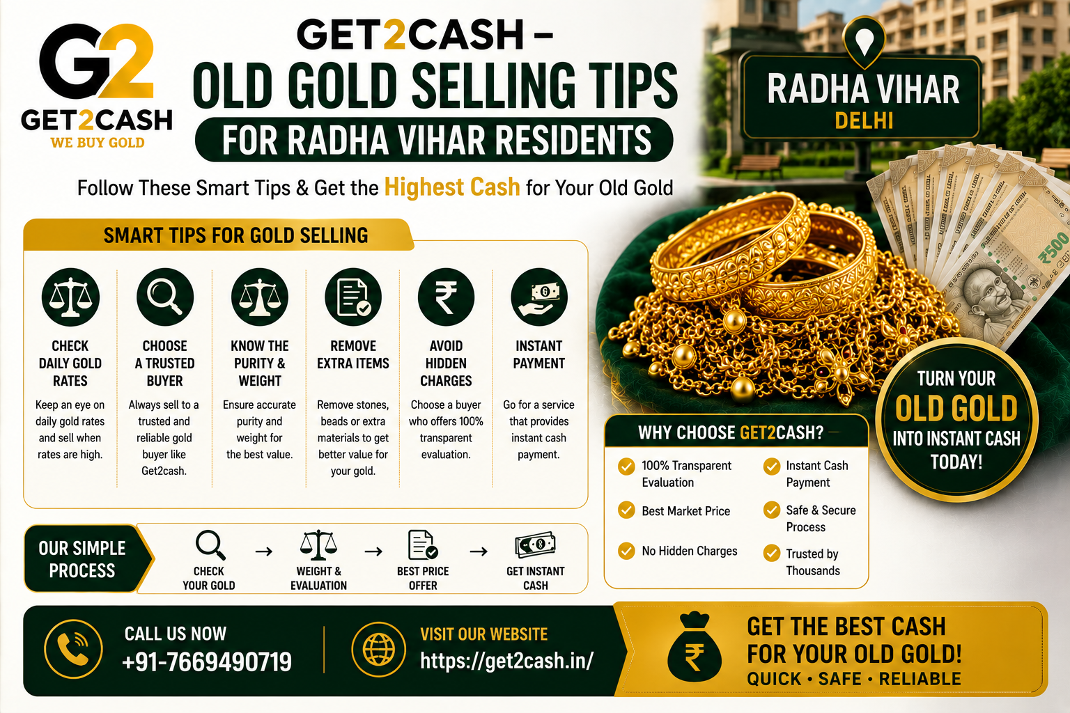 Old Gold Selling Tips for Radha Vihar Residents
