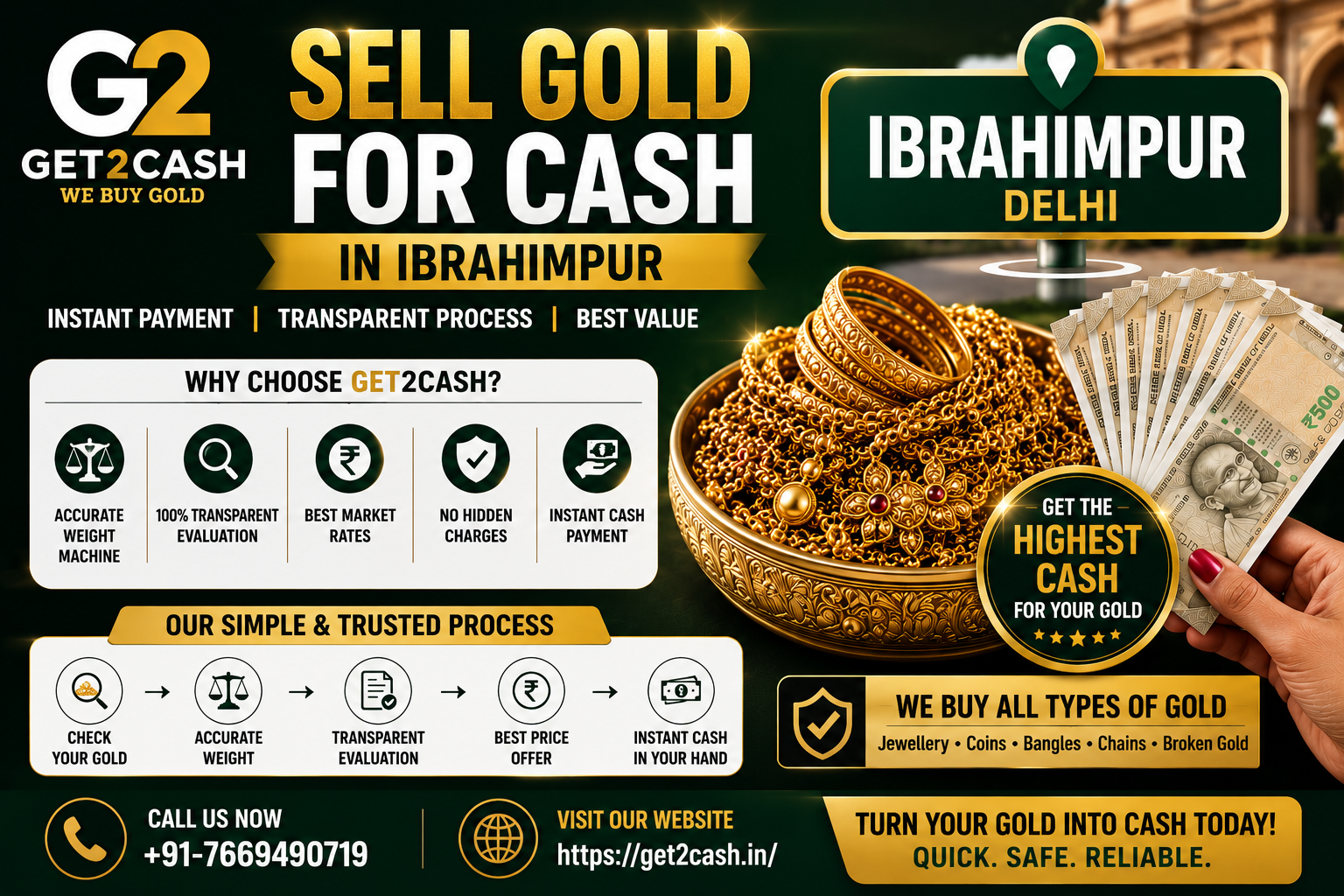 Sell Gold for Cash in Ibrahimpur