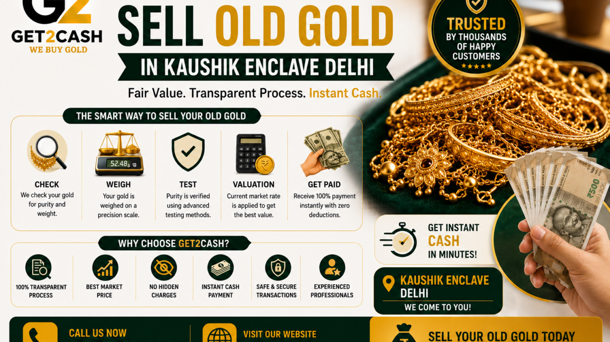 Trusted Guide to Sell Old Gold in Kaushik Enclave delhi
