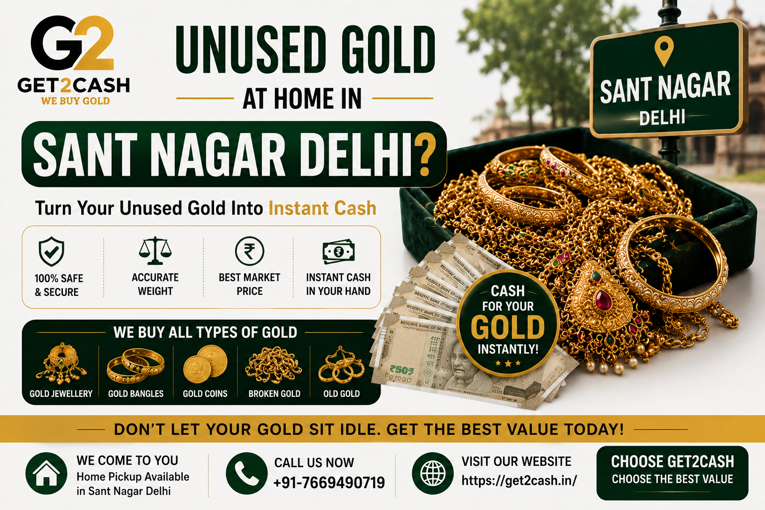 Unused Gold at Home in Sant Nagar Delhi